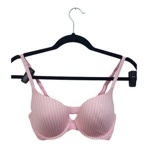 Victoria’s Secret pink and white striped bra, 32D.